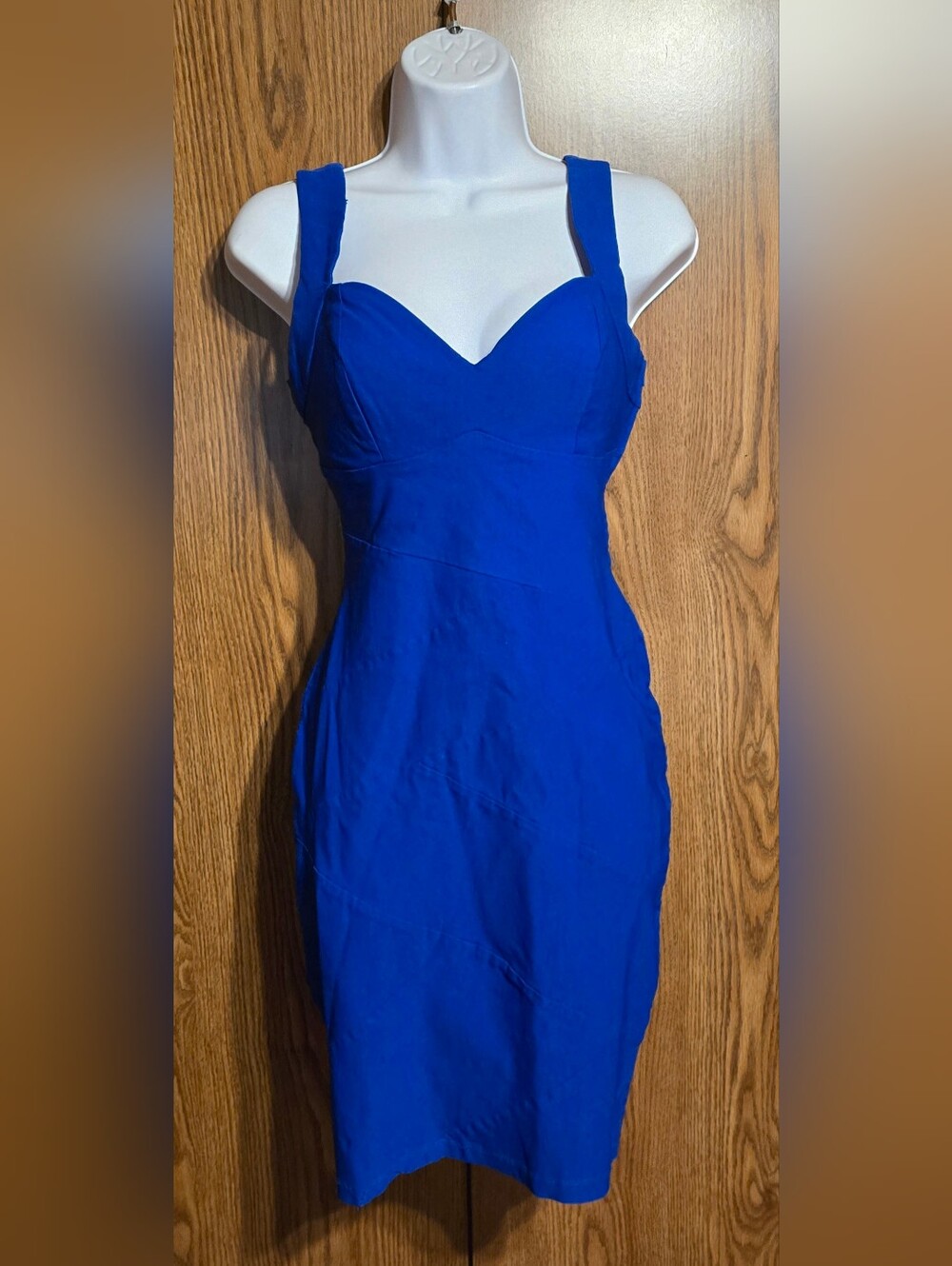 Honey and Rosie Royal Blue Sweetheart Midi Dress